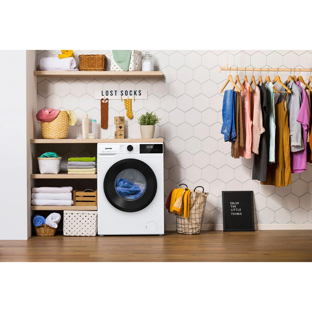 Masina de spalat rufe frontala GORENJE W11NHPI84AS, SteamTech, 8 kg, 1400rpm, Clasa A, alb