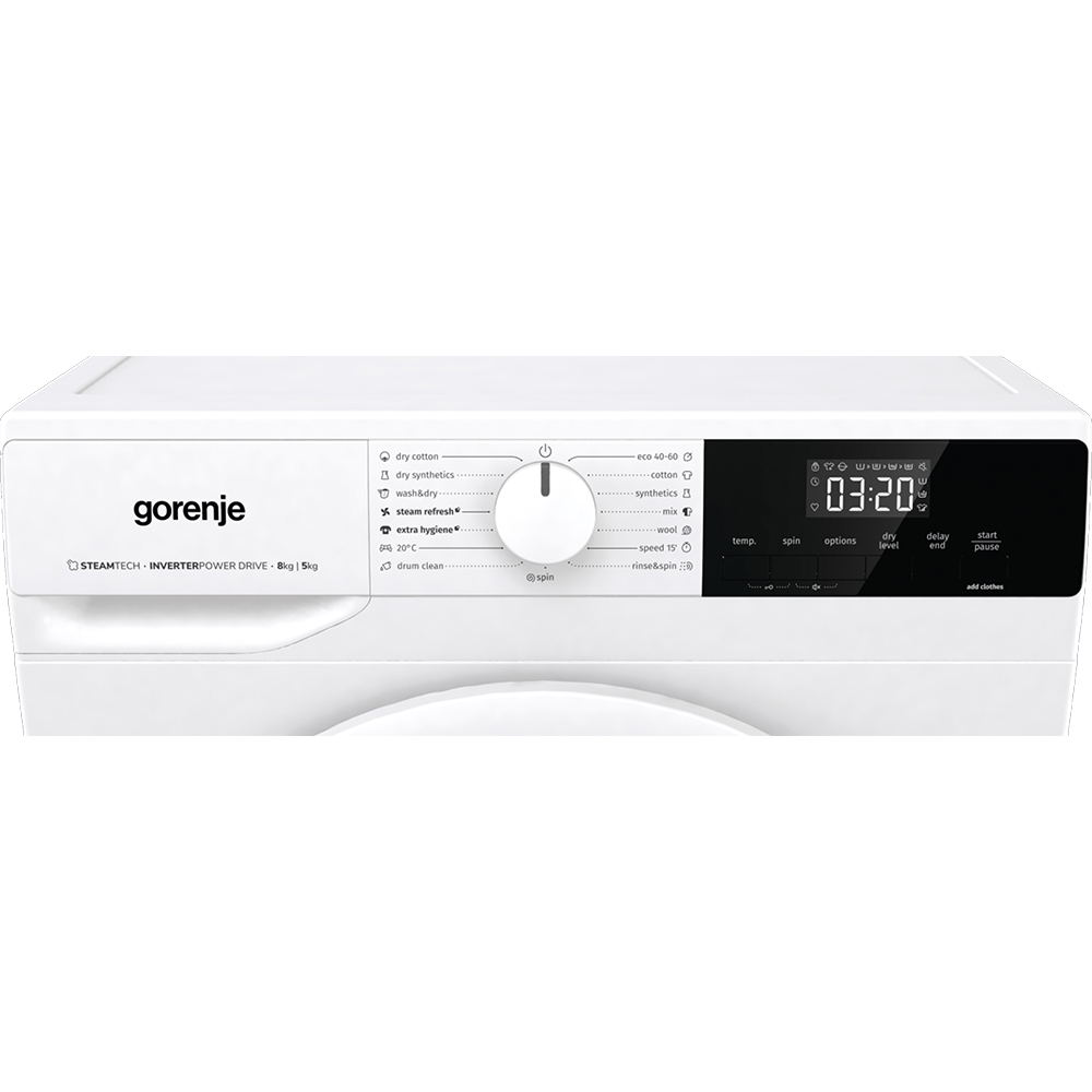 Masina de spalat rufe frontala cu uscator GORENJE W3D2A854ADS, 8/5 kg, 1400rpm, Clasa A/D, alb