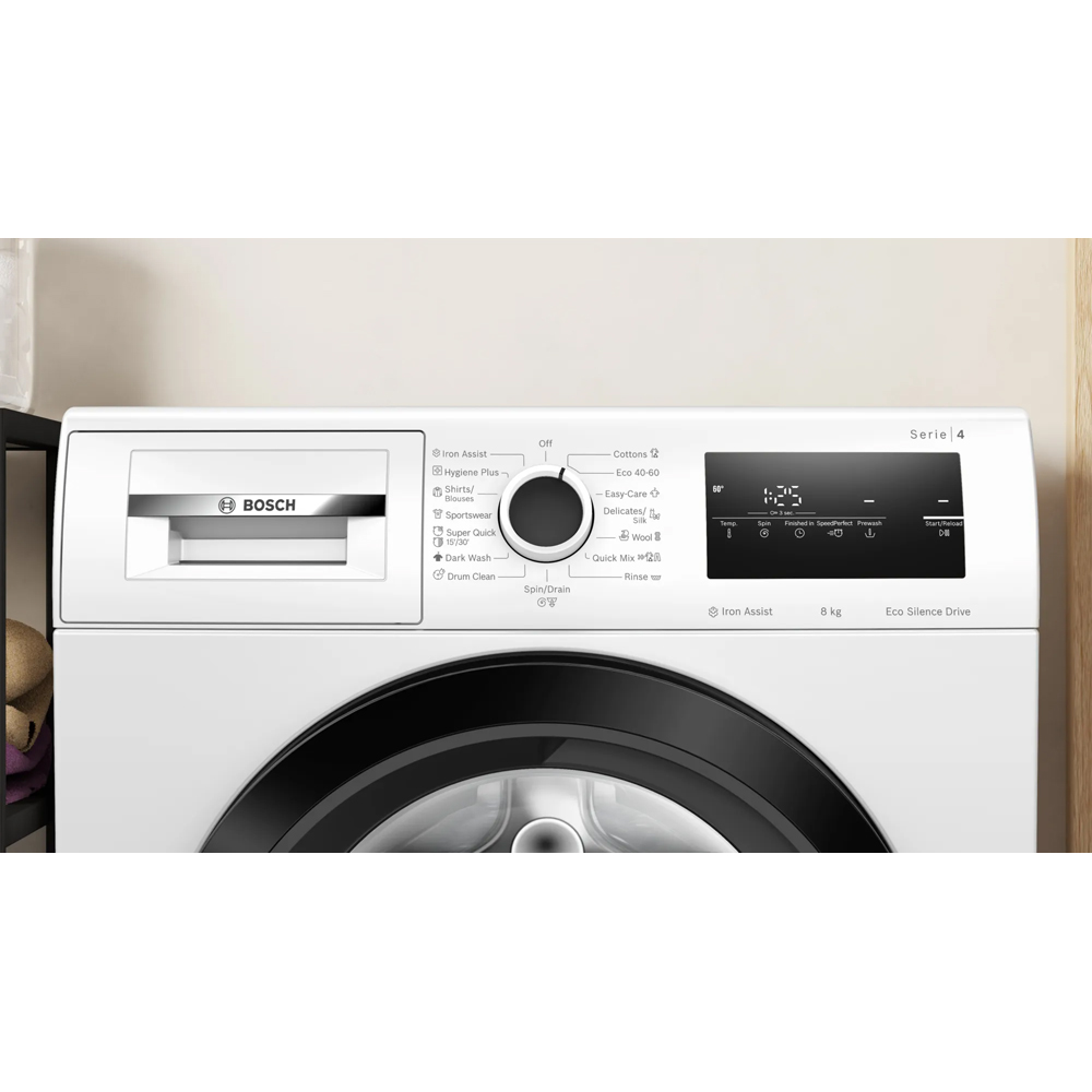 Masina de spalat rufe frontala BOSCH WAN24168BY, 8 kg, 1200rpm, Clasa A, alb