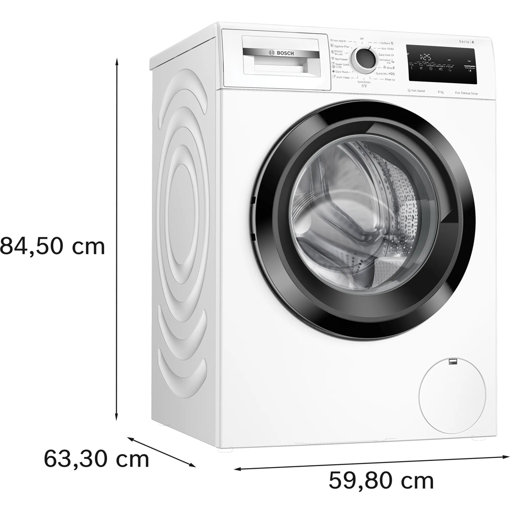 Masina de spalat rufe frontala BOSCH WAN24168BY, 8 kg, 1200rpm, Clasa A, alb