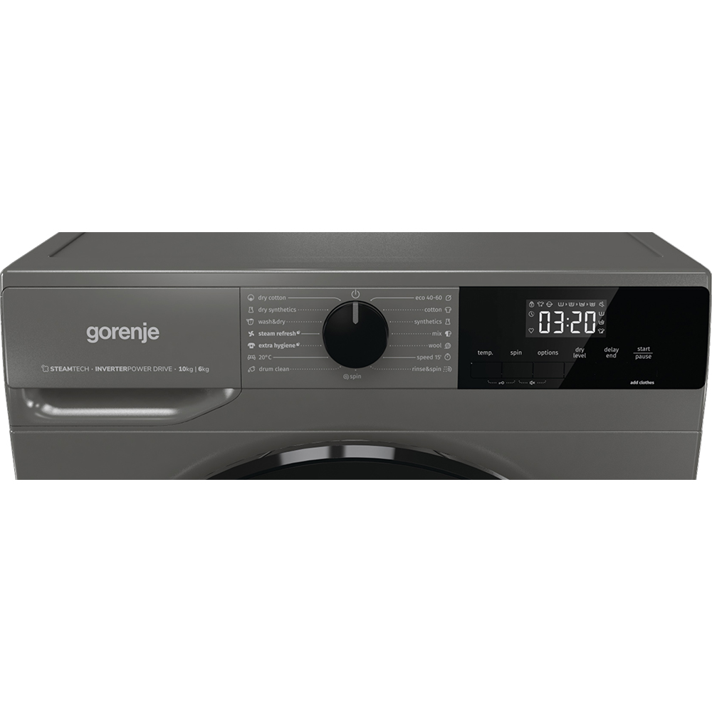 Masina de spalat rufe frontala cu uscator GORENJE WD2A164ADS/A, 10/6 kg, 1400rpm, Clasa A/D, antracit