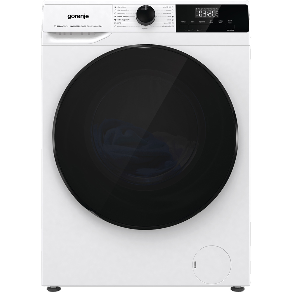 Masina de spalat rufe frontala cu uscator GORENJE WD2A854ADS, 8/5 kg, 1400rpm, Clasa A/D, alb