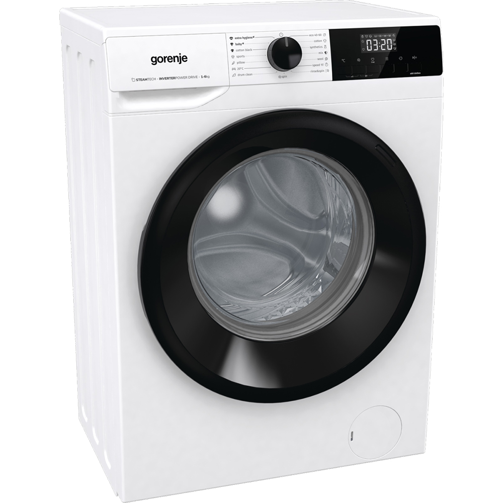 Masina de spalat rufe frontala slim GORENJE WNHEI62SAS, SteamTech, 6 kg, 1200rpm, Clasa A, alb