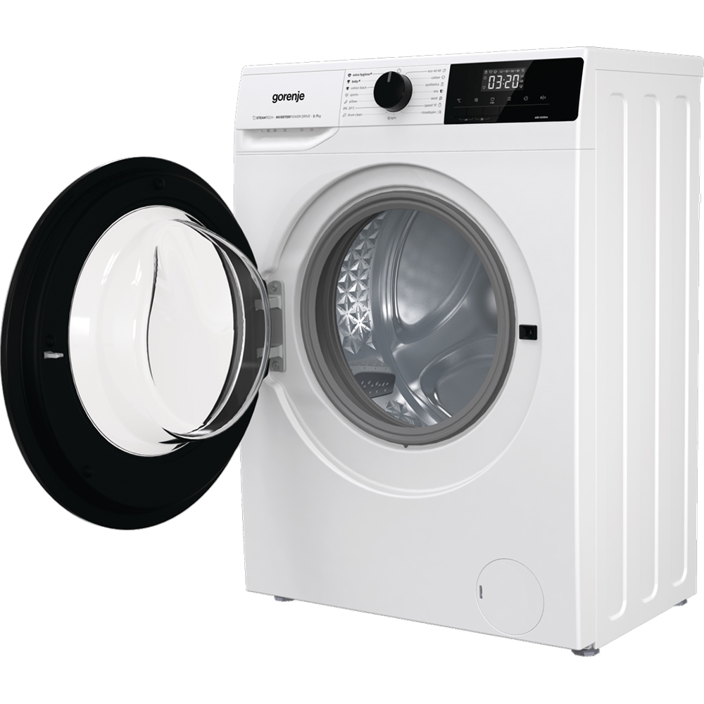 Masina de spalat rufe frontala slim GORENJE WNHEI72SAS, SteamTech, 7 kg, 1200rpm, Clasa A, alb