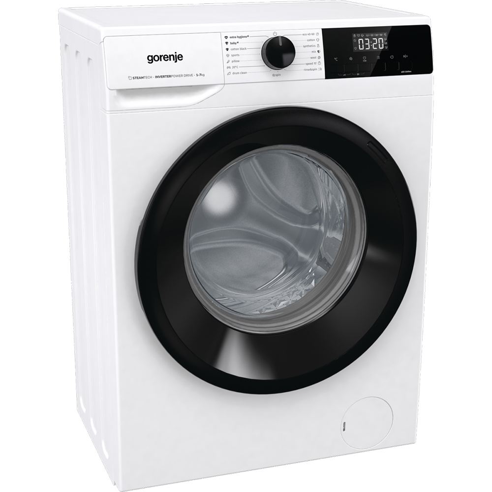 Masina de spalat rufe frontala slim GORENJE WNHEI74SAS, SteamTech, 7 kg, 1400rpm, Clasa A, alb