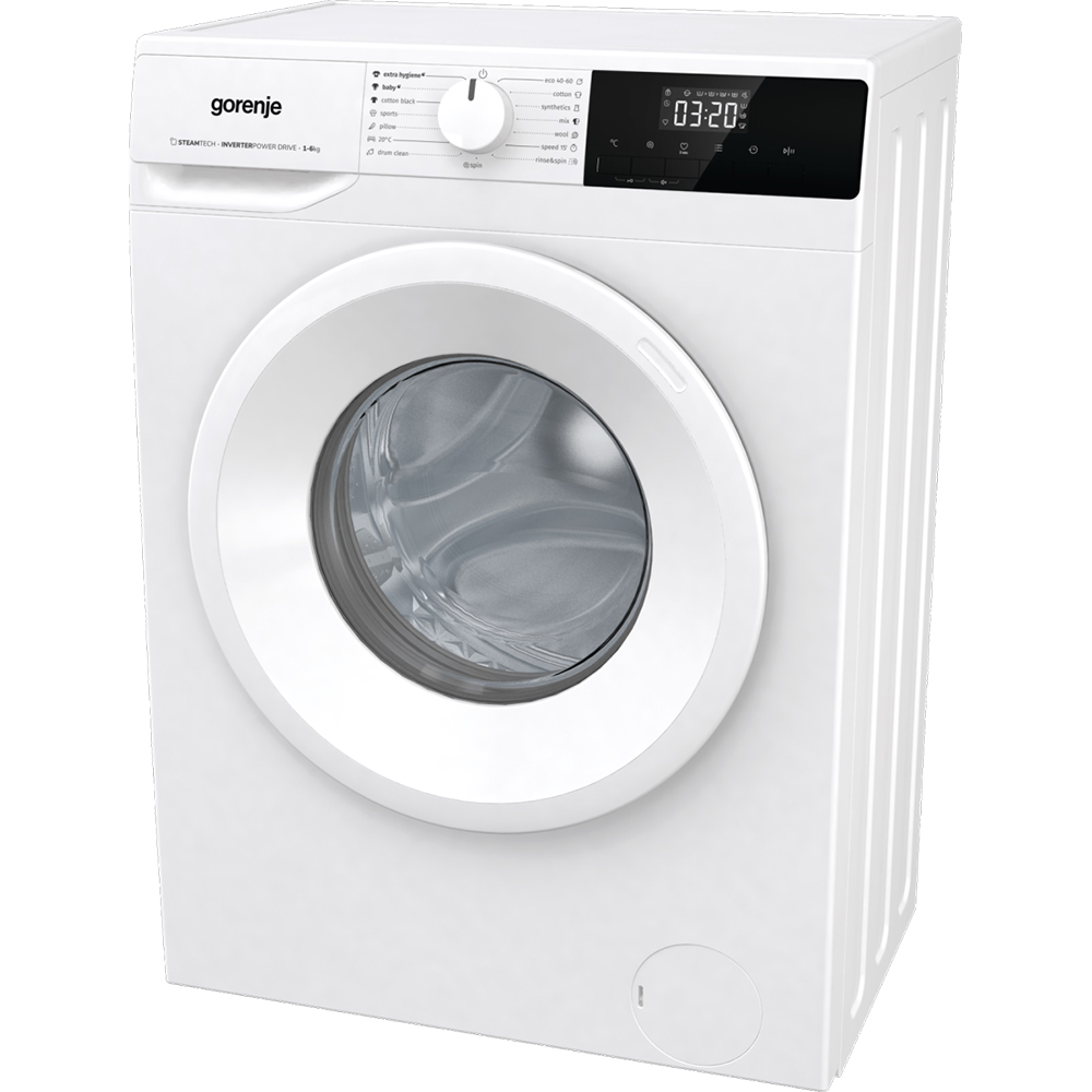Masina de spalat rufe frontala slim GORENJE WNHPI62SCS, SteamTech, 6 kg, 1200rpm, Clasa C, alb