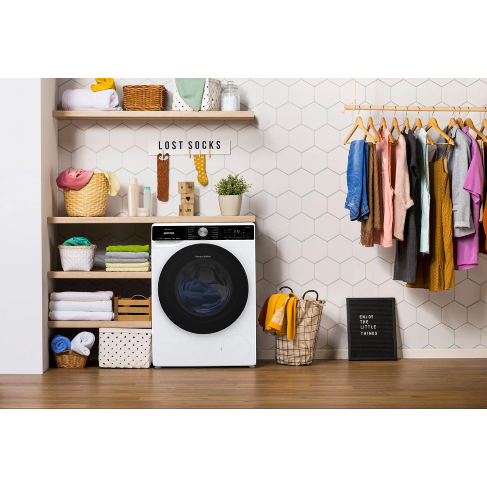 Masina de spalat rufe frontala GORENJE WNS14A4TWIFI, SteamTech, 10 kg, 1400rpm, Clasa A, Wi-Fi, alb