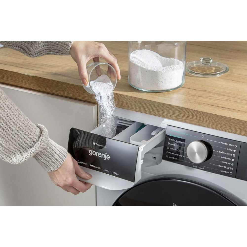 Masina de spalat rufe frontala GORENJE WNS1X4ARTWIFI, SteamTech, 10.5 kg, 1400rpm, Clasa A, alb