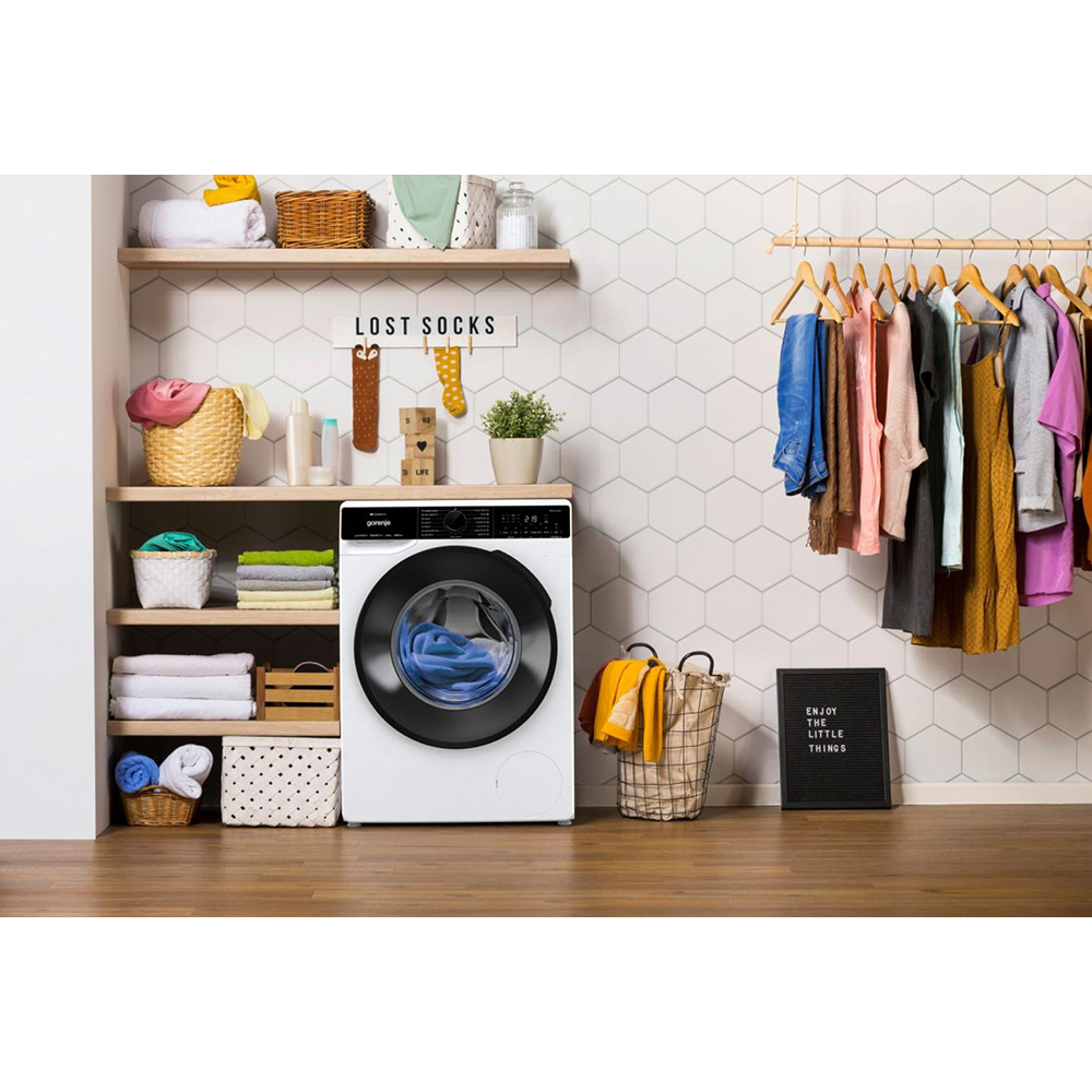 Masina de spalat rufe frontala GORENJE WPNA94A1PWIFI, SteamTech, 9 kg, 1400rpm, Clasa A, Wi-Fi, alb