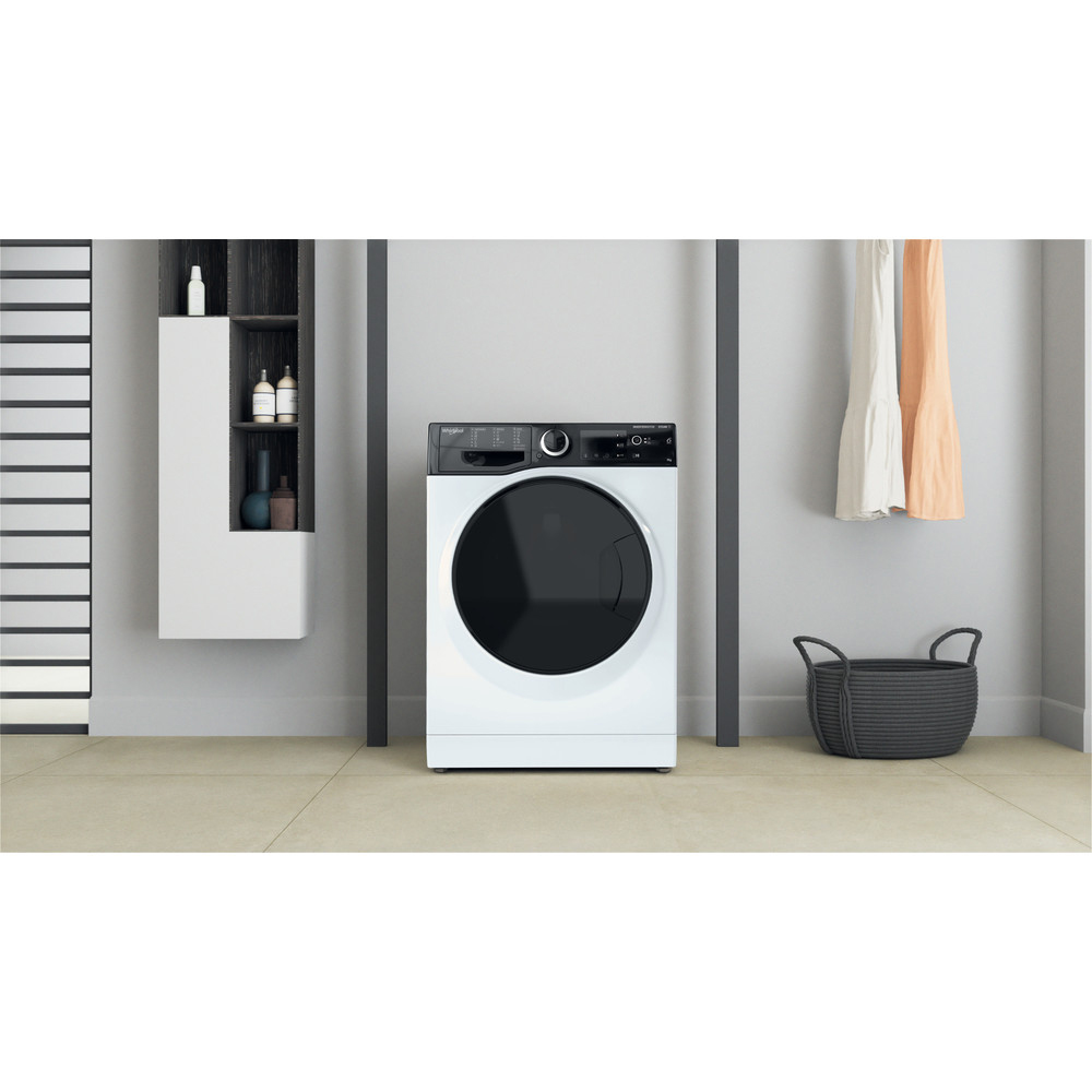 Masina de spalat rufe frontala slim WHIRLPOOL WRSB 7259 D EU, 6th Sense, Steam, 7 kg, 1200rpm, Clasa B, alb