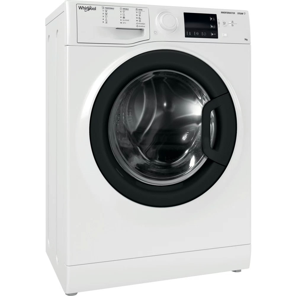 Masina de spalat rufe frontala WHIRLPOOL WRSB 7259 WB EU, 7 kg, 1200rpm, Clasa B, alb