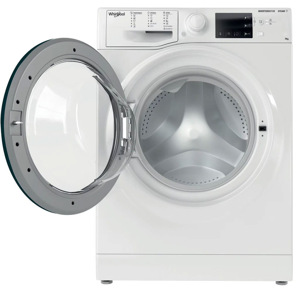 Masina de spalat rufe frontala WHIRLPOOL WRSB 7259 WB EU, 7 kg, 1200rpm, Clasa B, alb