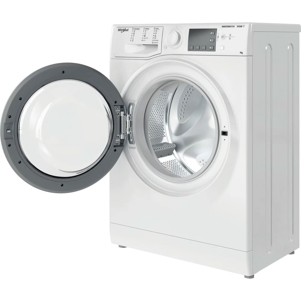Masina de spalat rufe frontala WHIRLPOOL WRSB 7259 WB EU, 7 kg, 1200rpm, Clasa B, alb