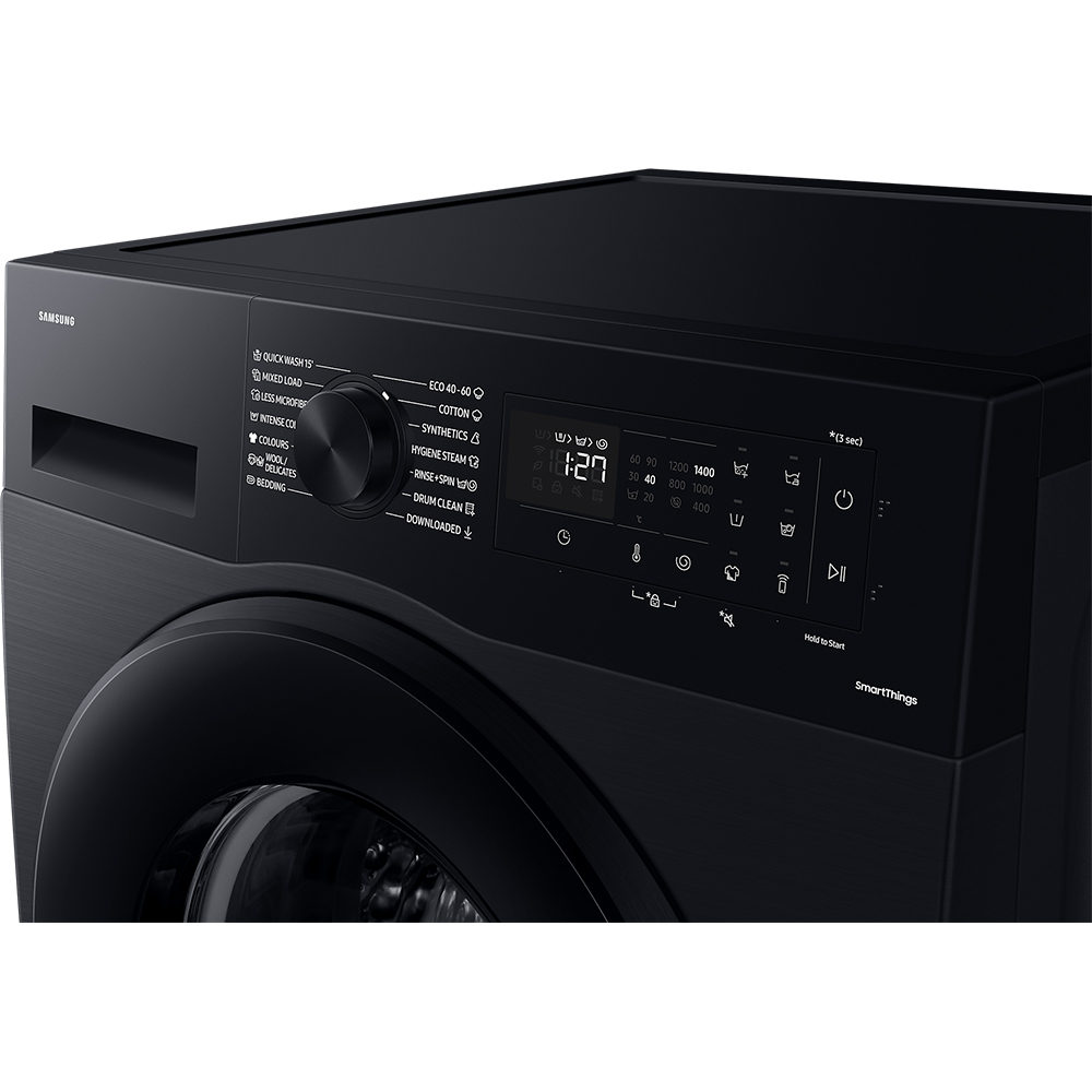 Masina de spalat rufe frontala SAMSUNG WW80CGC04DABLE, AI Control, Eco Bubble, 8 kg, 1400rpm, Clasa A, negru