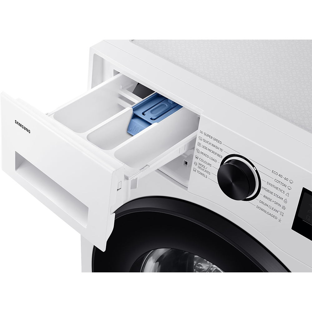 Masina de spalat rufe frontala slim SAMSUNG WW90DG5G34AELE, AI EcoBubble, AI Energy, 9 kg, 1400rpm, Clasa A, alb