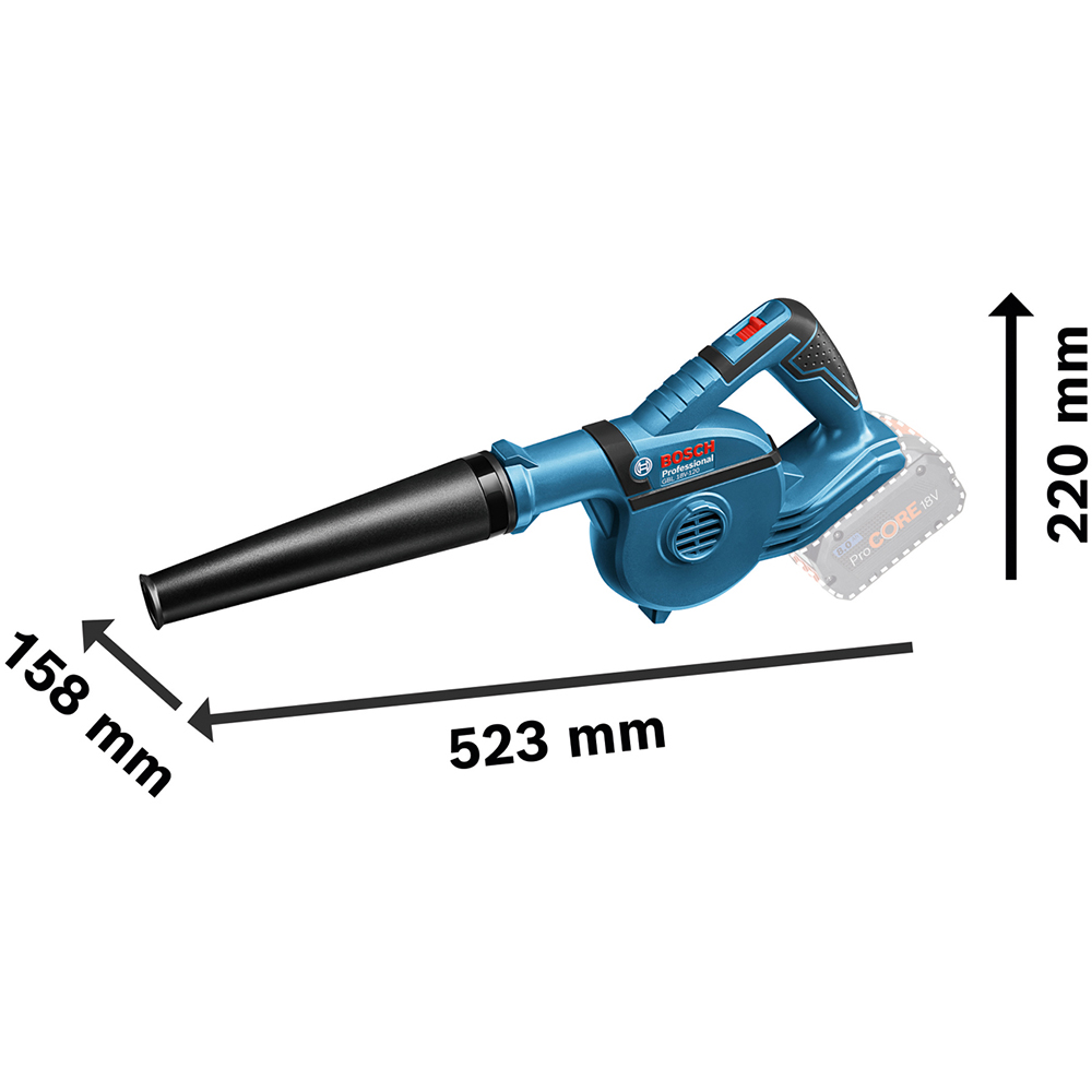 Suflanta BOSCH PROFESSIONAL GBL 18v-120 SOLO, pe acumulator, albastru-negru