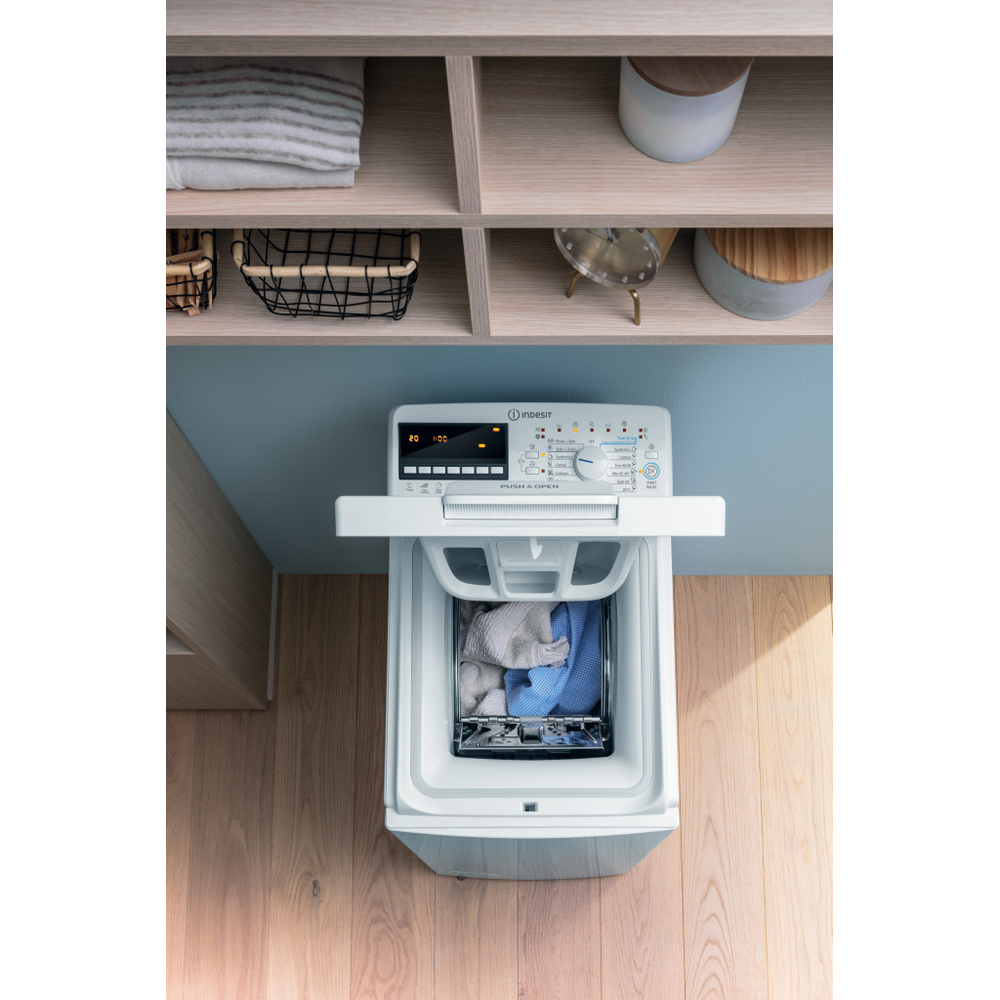 Masina de spalat rufe verticala INDESIT BTW B7220P EU/N, 7 kg, 1200rpm, Clasa E, alb