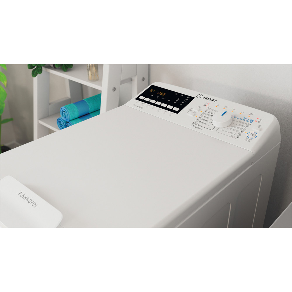 Masina de spalat rufe verticala INDESIT BTW B7220P EU/N, 7 kg, 1200rpm, Clasa E, alb