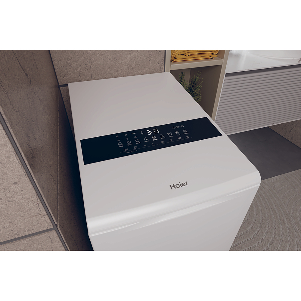 Masina de spalat rufe verticala HAIER Series 9 HW90-BPD13386U-S, 9 kg, 1300rpm, Clasa A, Wi-Fi, alb