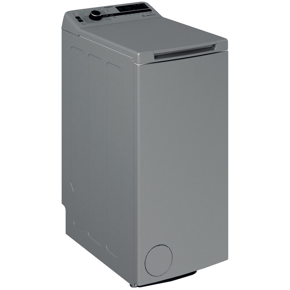 Masina de spalat rufe verticala WHIRLPOOL TDLRS 7232BS EU, 6th Sense, 7 kg, 1200rpm, Clasa D, argintiu