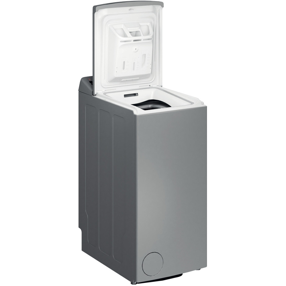 Masina de spalat rufe verticala WHIRLPOOL TDLRS 7232BS EU, 6th Sense, 7 kg, 1200rpm, Clasa D, argintiu