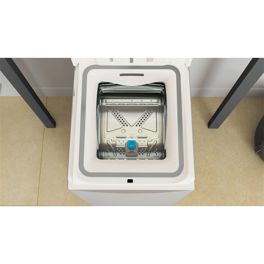 Masina de spalat rufe verticala WHIRLPOOL TDLRS 7232BS EU, 6th Sense, 7 kg, 1200rpm, Clasa D, argintiu