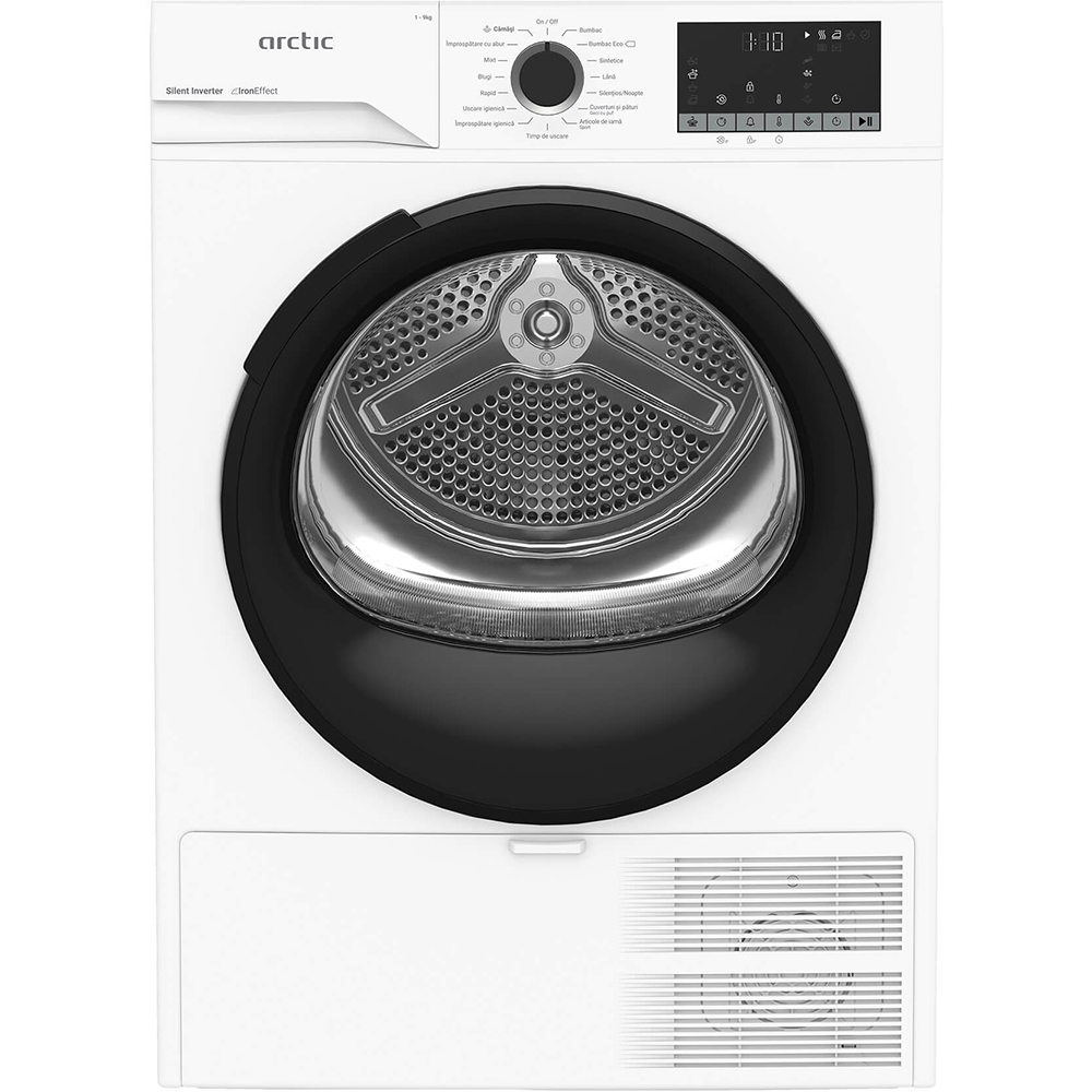 Uscator de rufe ARCTIC A2T29253W, Pompa de caldura, 9 kg, 15 programe, Clasa C, alb