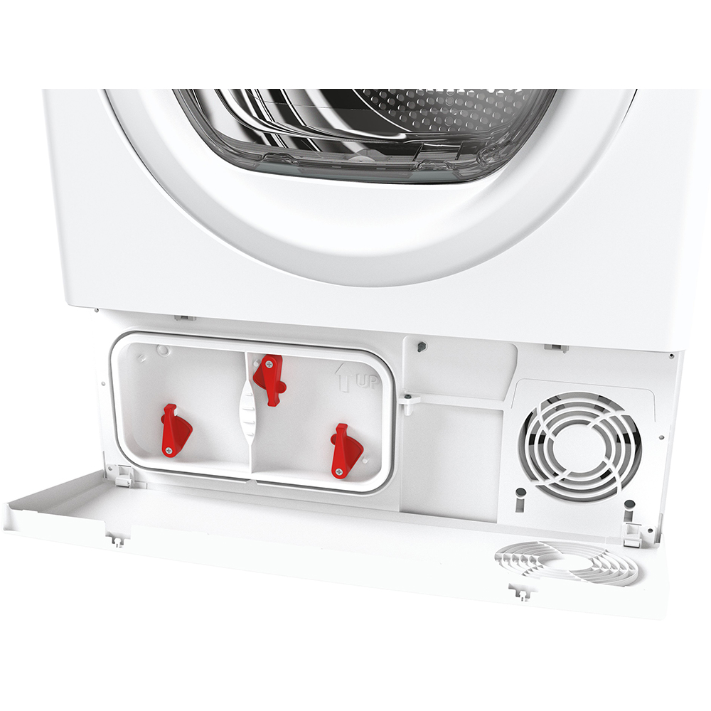 Uscator de rufe CANDY Smart Pro CSOE H8A2TE-S, Pompa de caldura, 8 kg, 14 programe, Clasa E, Wi-Fi, alb