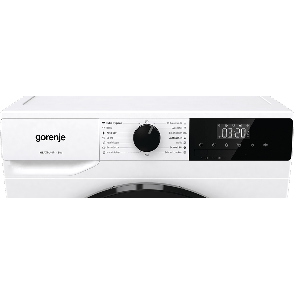Uscator de rufe GORENJE DHNA92, Pompa de caldura, 9 kg, 15 programe, Clasa D, alb