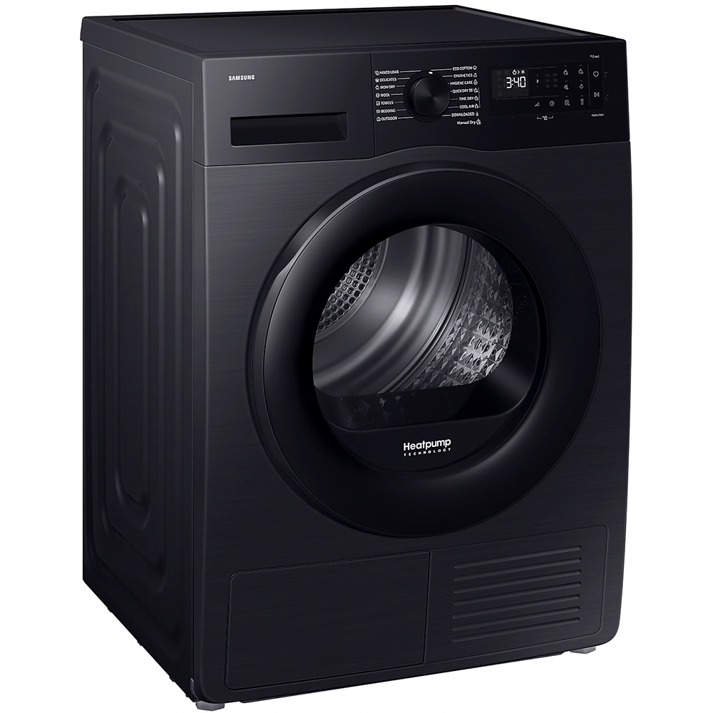 Uscator de rufe SAMSUNG DV90DG52A0ABLE, Pompa de caldura, 9 kg, 14 programe, Clasa C, Wi-Fi, negru