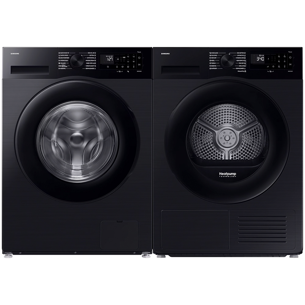 Uscator de rufe SAMSUNG DV90DG52A0ABLE, Pompa de caldura, 9 kg, 14 programe, Clasa C, Wi-Fi, negru