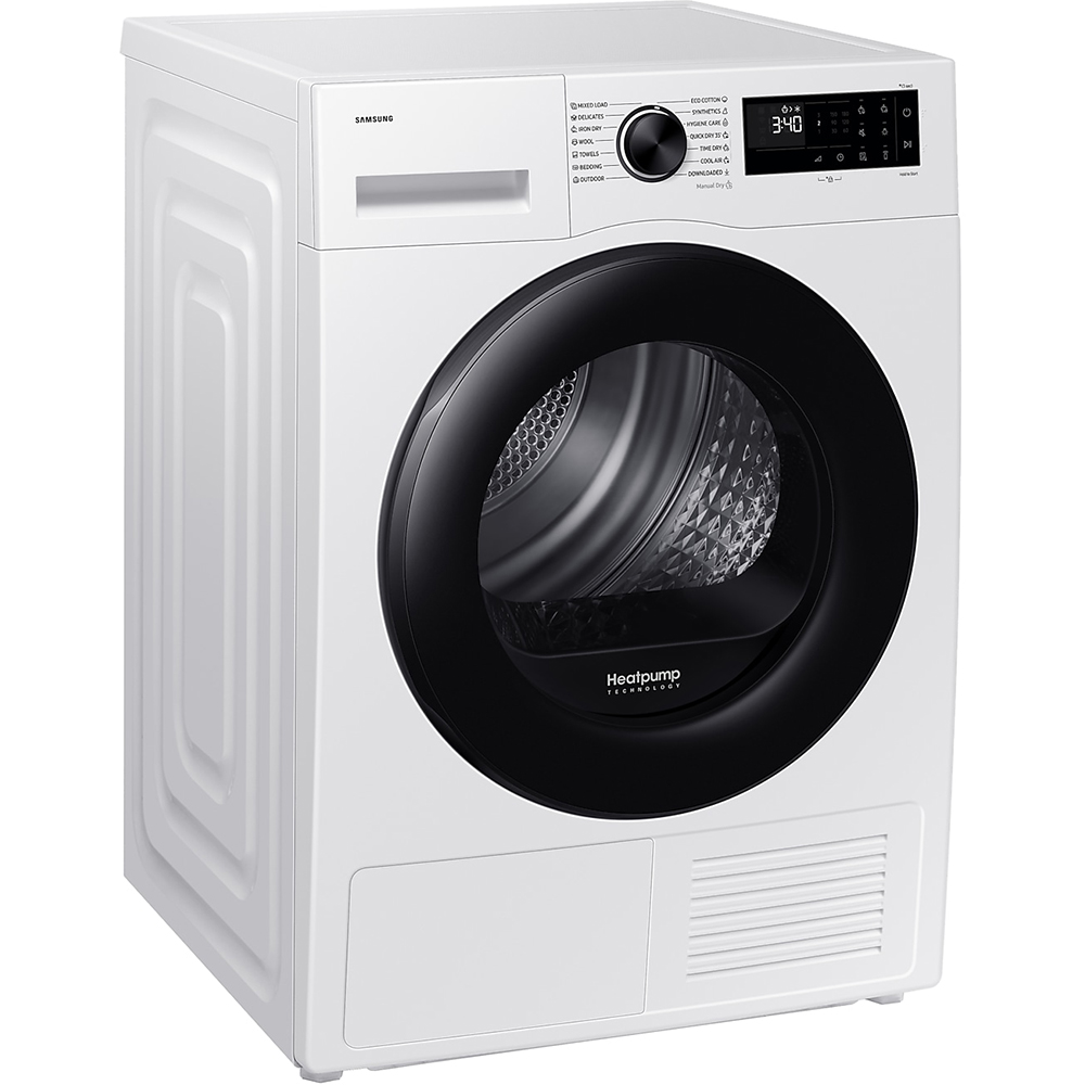 Uscator de rufe SAMSUNG DV90DG52A0AELE, Pompa de caldura, 9 kg, 14 programe, Clasa C, Wi-Fi, alb