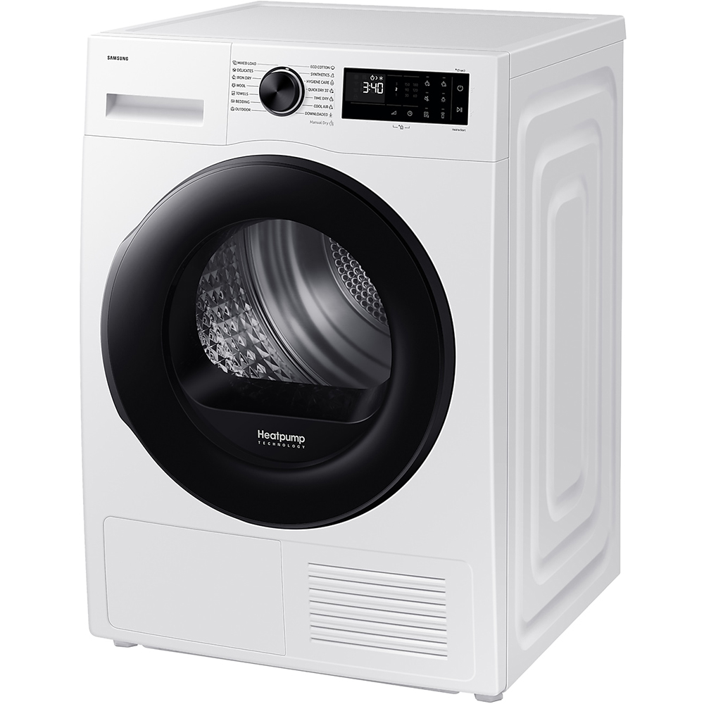 Uscator de rufe SAMSUNG DV90DG52A0AELE, Pompa de caldura, 9 kg, 14 programe, Clasa C, Wi-Fi, alb