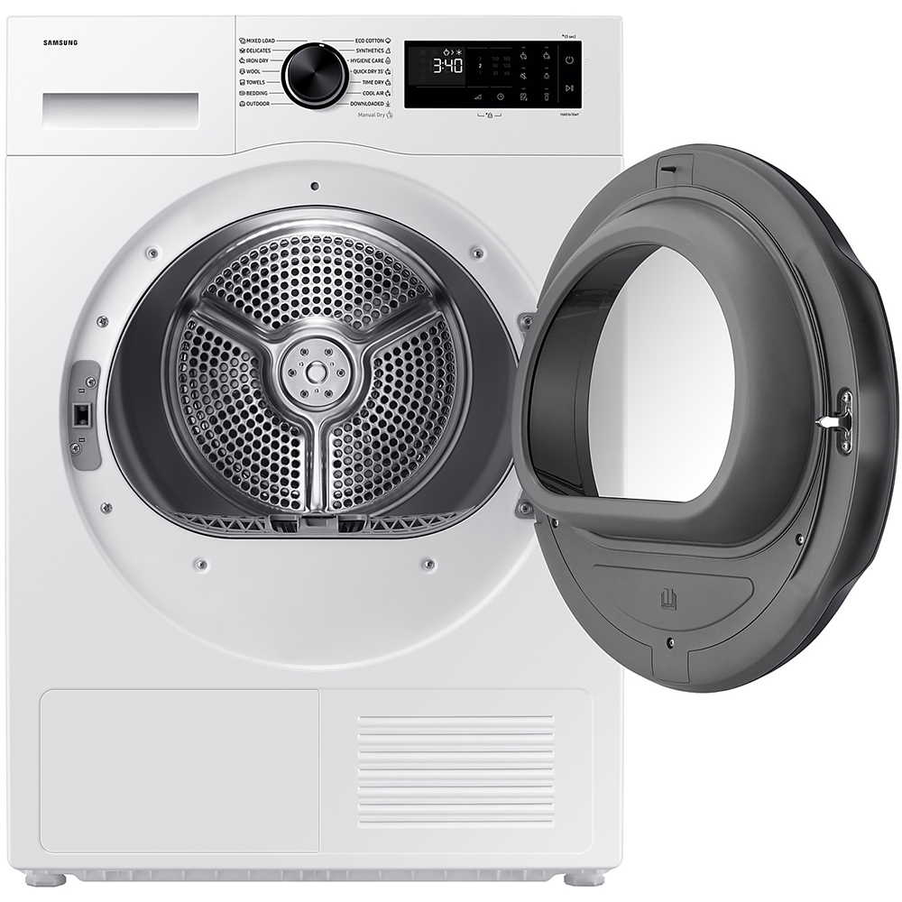 Uscator de rufe SAMSUNG DV90DG52A0AELE, Pompa de caldura, 9 kg, 14 programe, Clasa C, Wi-Fi, alb