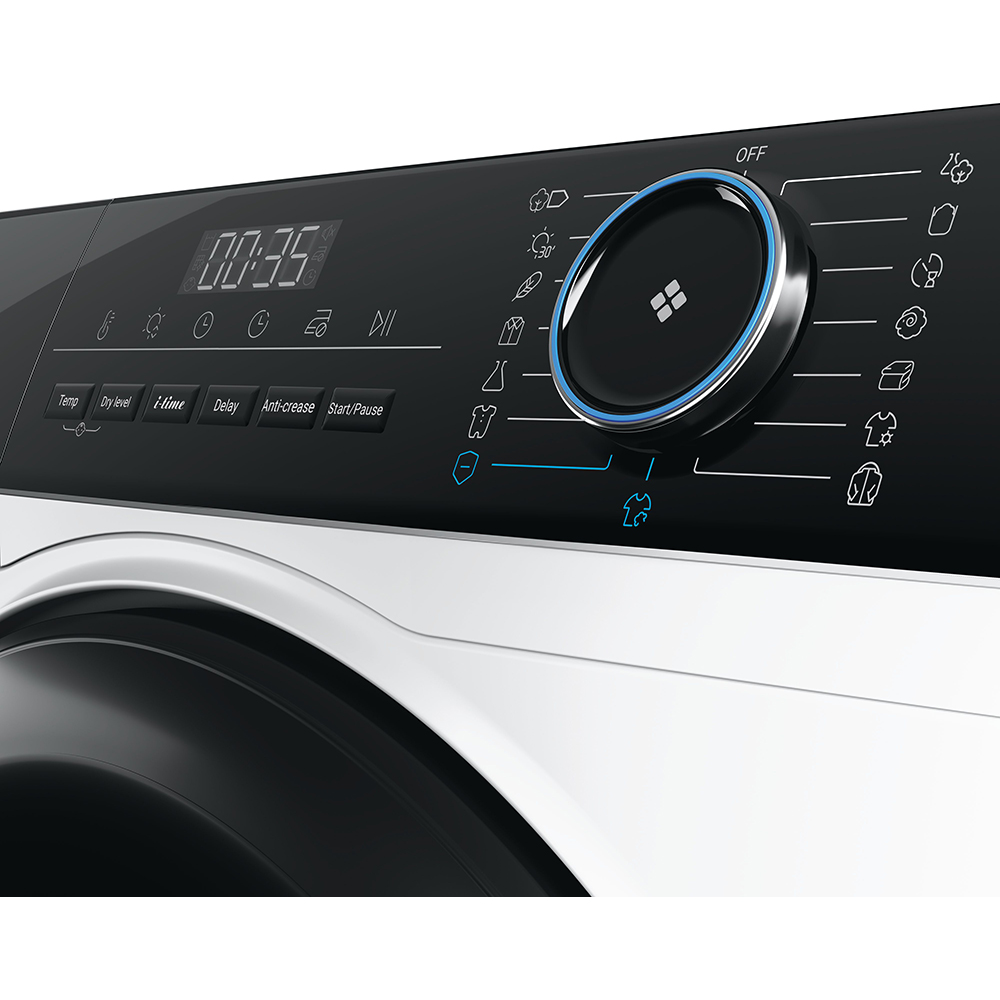 Uscator de rufe HAIER HD90-A2939-S, Pompa de caldura, 9 kg, 15 programe, Clasa E, alb