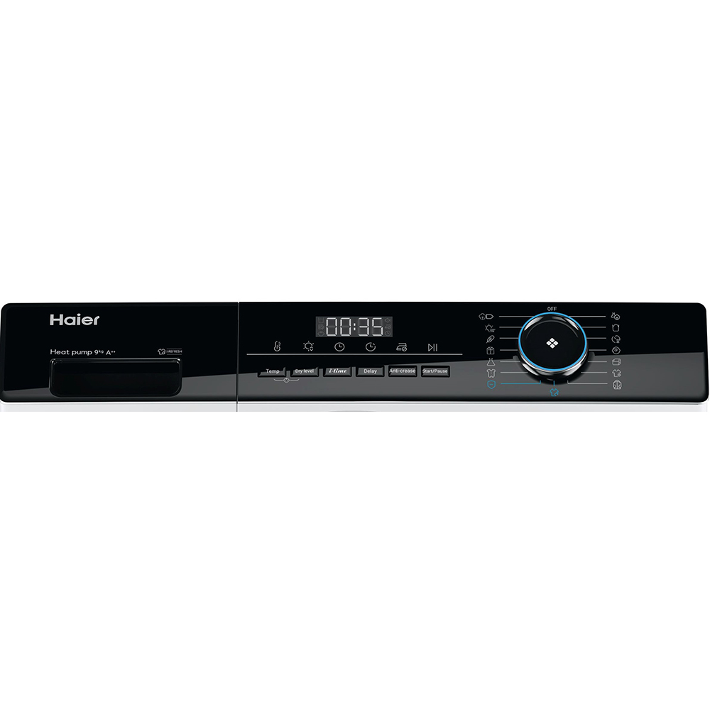 Uscator de rufe HAIER HD90-A2939-S, Pompa de caldura, 9 kg, 15 programe, Clasa E, alb