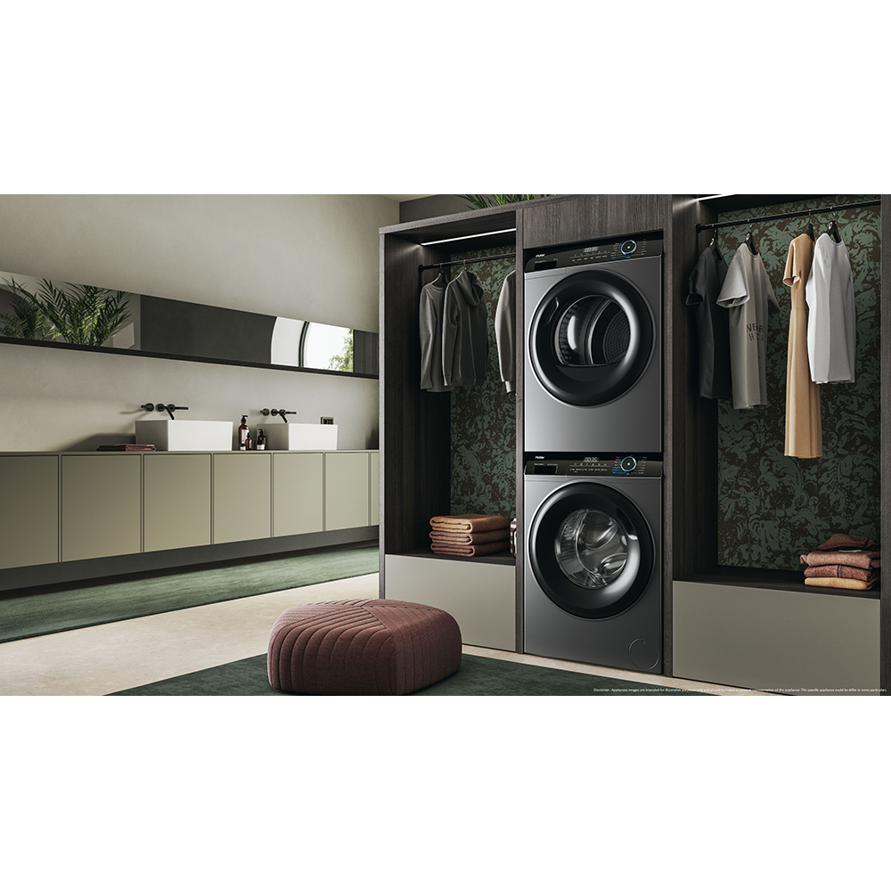 Uscator de rufe HAIER HD90-A3939R-S, Pompa de caldura, 9 kg, 15 programe, Clasa C, antracit