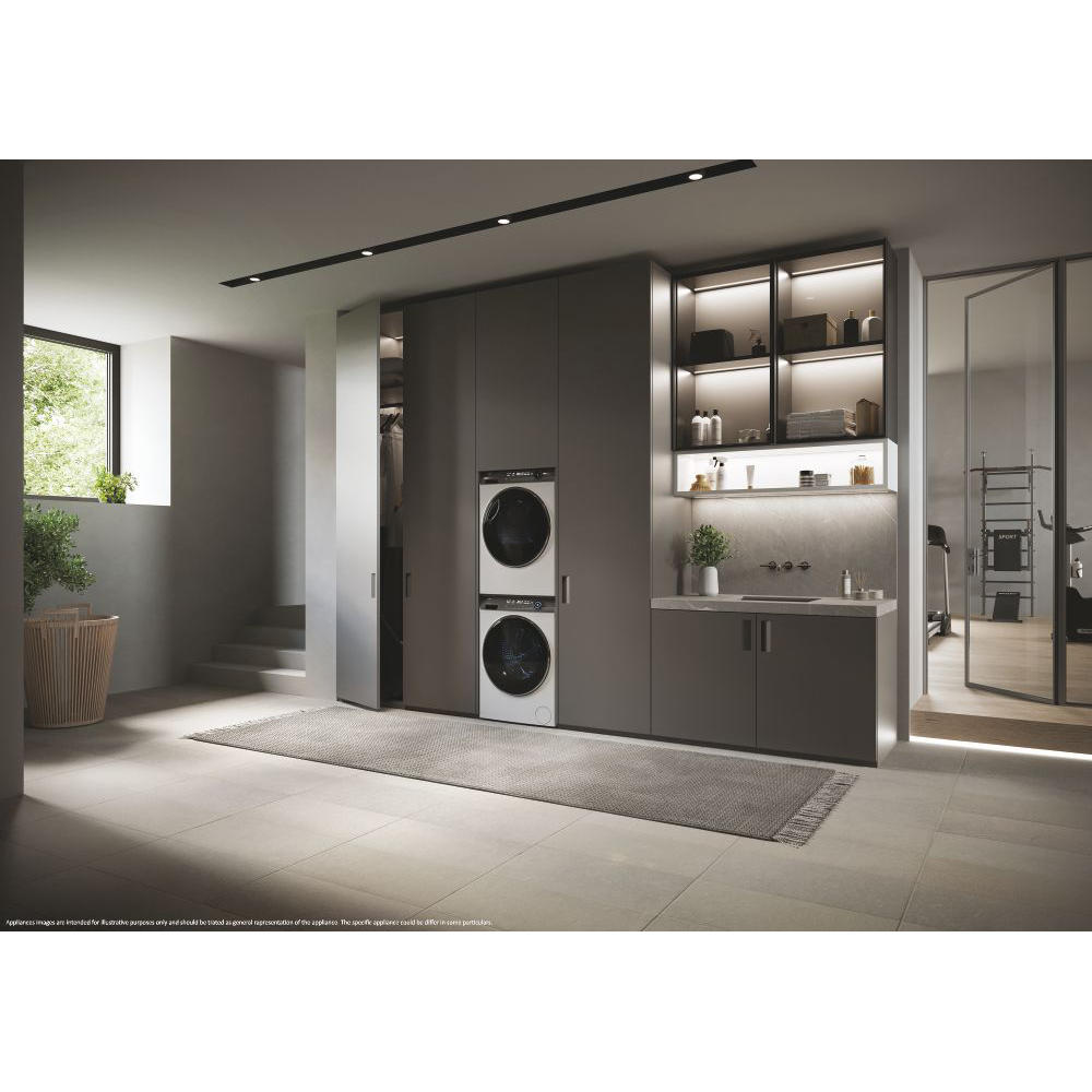 Uscator de rufe HAIER HD90-A3Q979U1, Pompa de caldura, 9 kg, 15 programe, Clasa C, Wi-Fi, alb