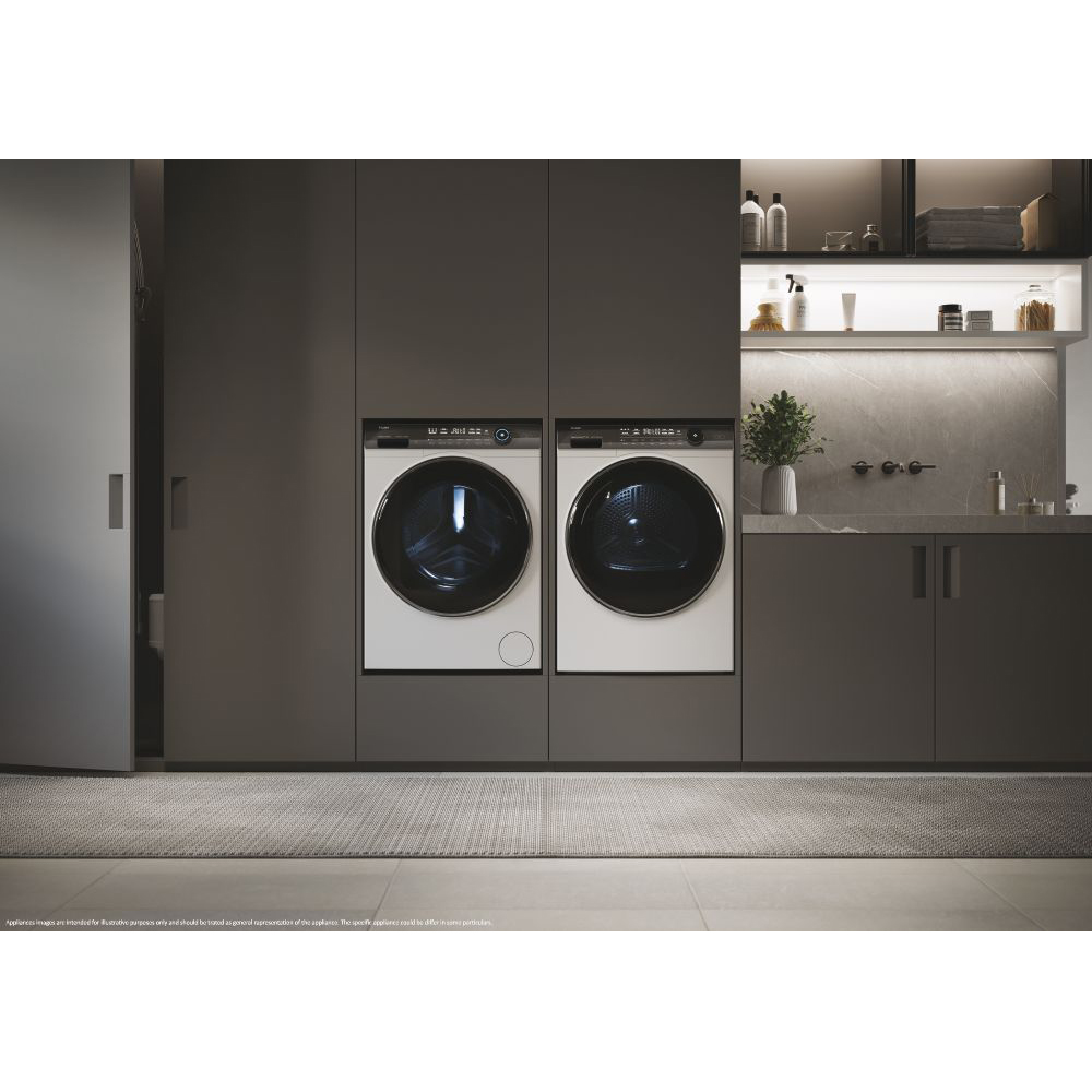 Uscator de rufe HAIER HD90-A3Q979U1, Pompa de caldura, 9 kg, 15 programe, Clasa C, Wi-Fi, alb