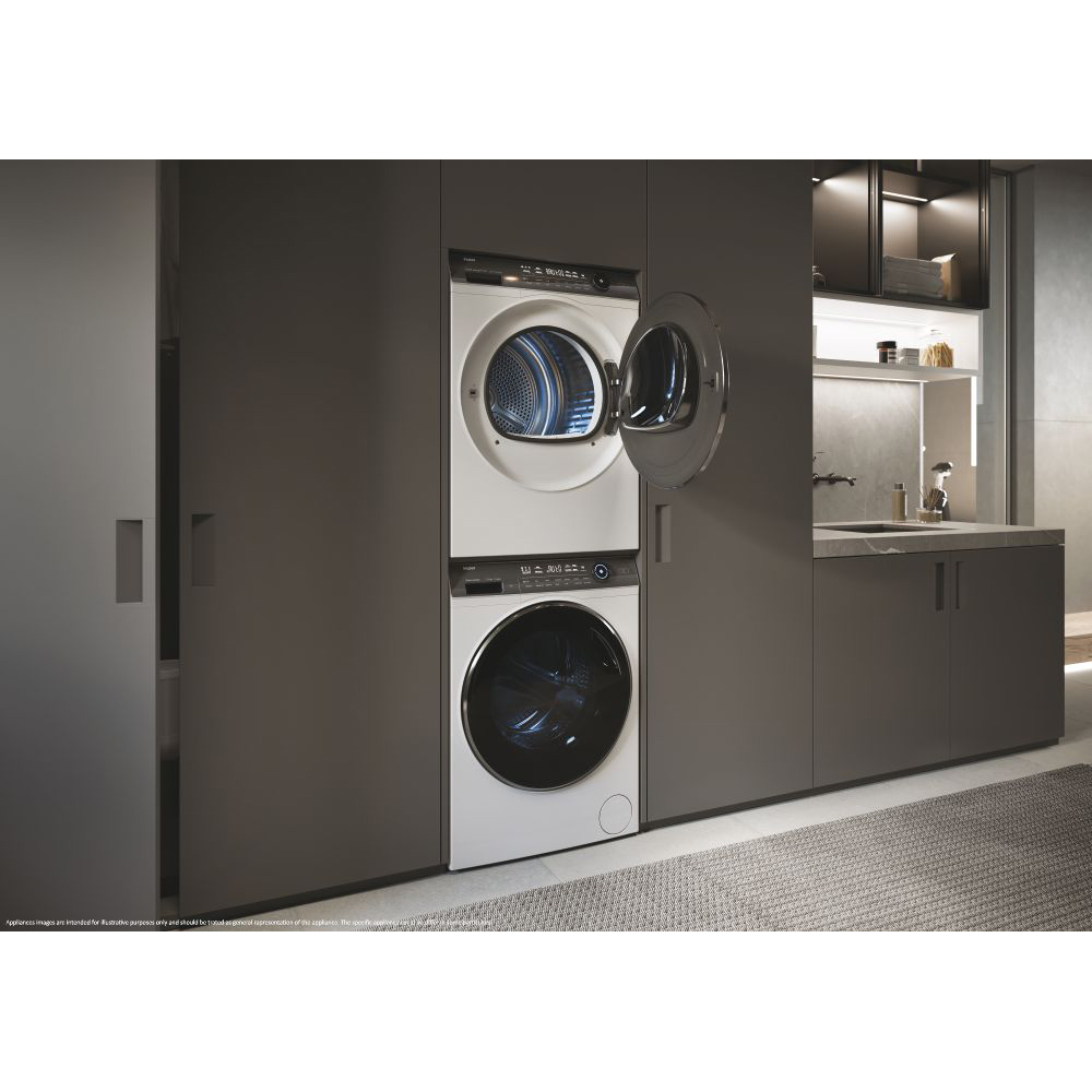 Uscator de rufe HAIER HD90-A3Q979U1, Pompa de caldura, 9 kg, 15 programe, Clasa C, Wi-Fi, alb