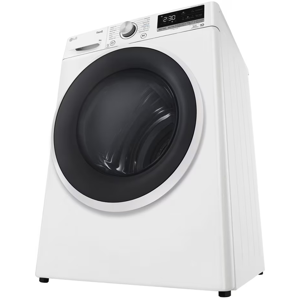 Uscator de rufe LG RH90V5AV6N, SmartThinQ, Condensare si pompa de caldura, 9 kg, 14 programe, Clasa D, alb