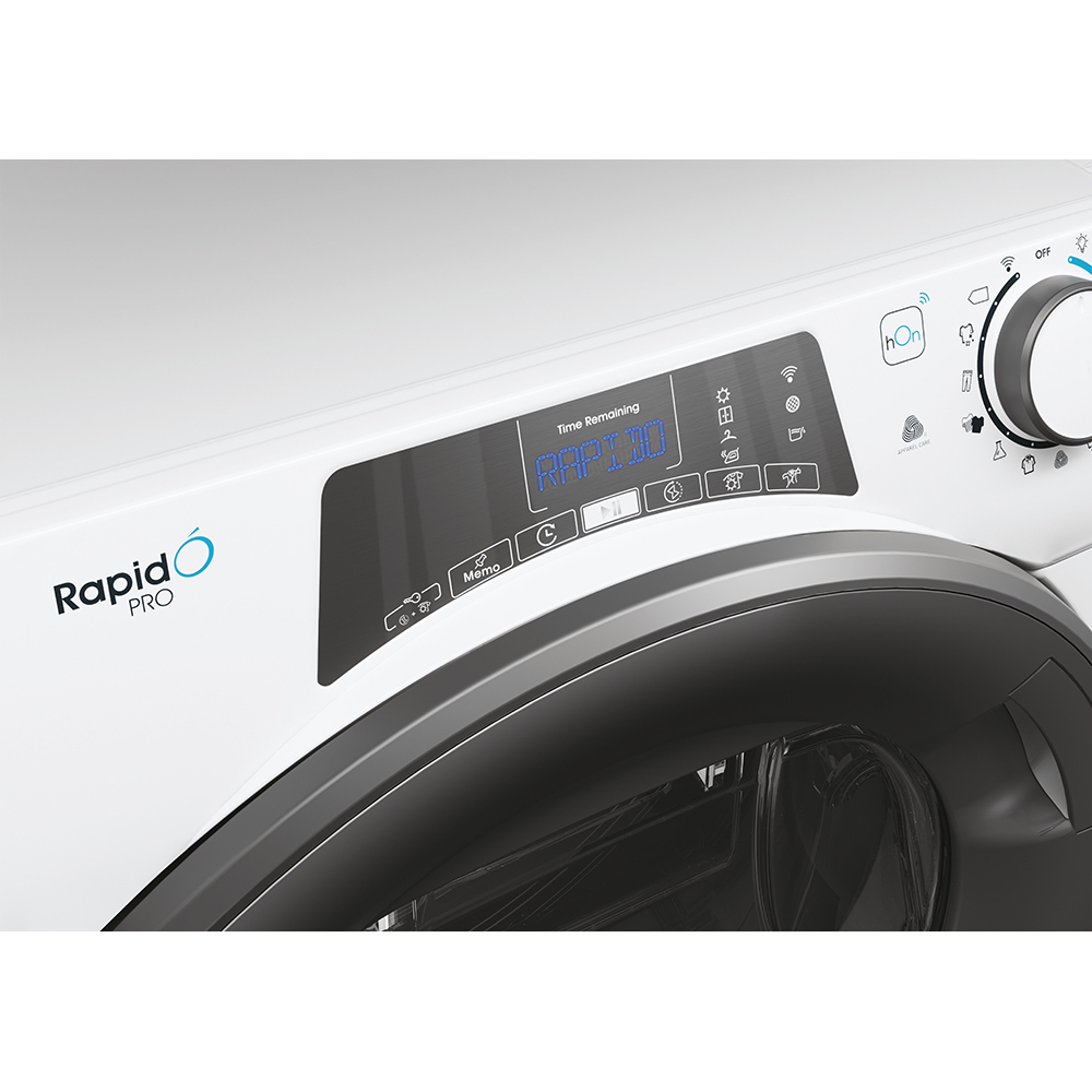 Uscator de rufe CANDY Rapido Pro RPE H8A2TRE-S, Pompa de caldura, 8 kg, 14 programe, Clasa E, Wi-Fi, alb