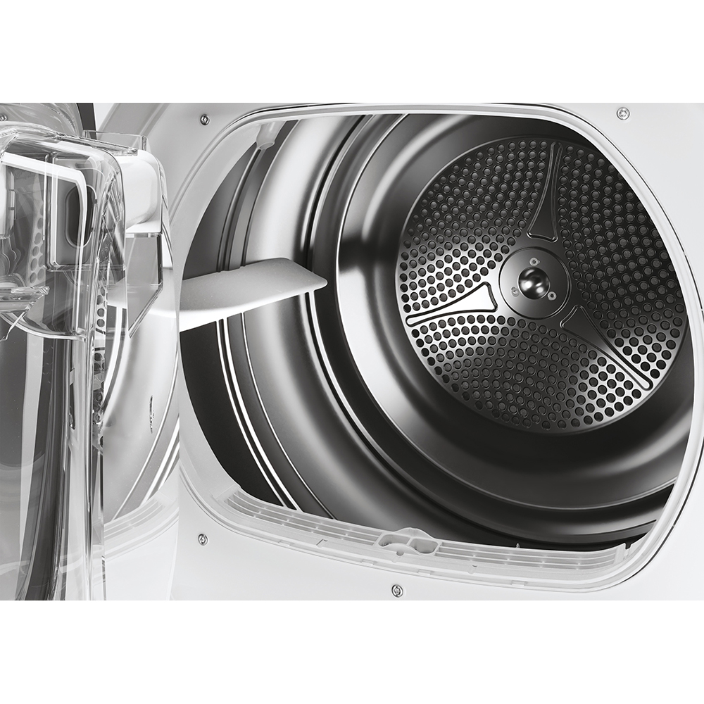 Uscator de rufe CANDY Rapido Pro RPE H9A2TRE-S, Pompa de caldura, 9 kg, 14 programe, Clasa E, Wi-Fi, alb