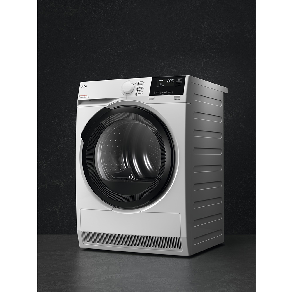 Uscator de rufe AEG TR818A4E, AbsoluteCare, Pompa de caldura, 8kg, 10 programe, Clasa A+++, alb