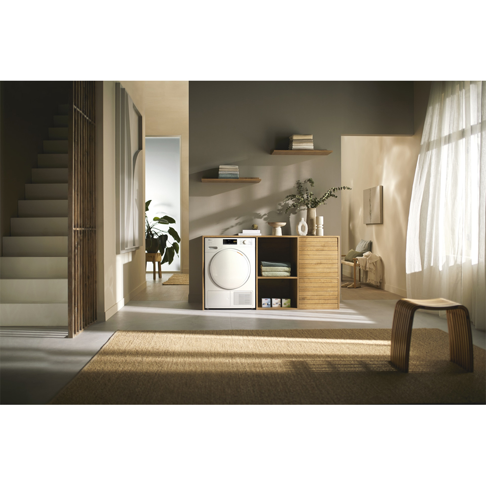 Uscator de rufe MIELE TSA 523 WP Active, Pompa de caldura, 8 kg, 12 programe, Clasa C, alb