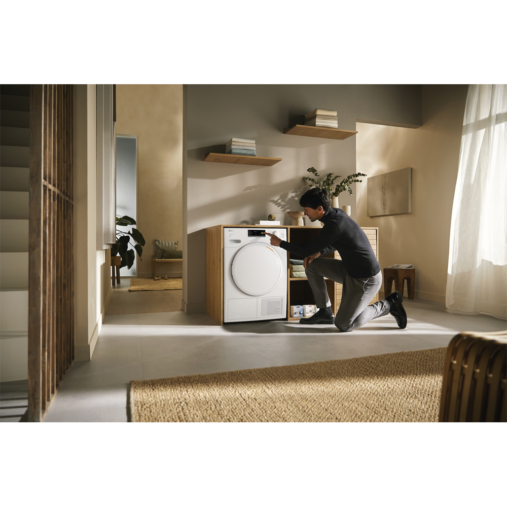 Uscator de rufe MIELE TSA 523 WP Active, Pompa de caldura, 8 kg, 12 programe, Clasa C, alb