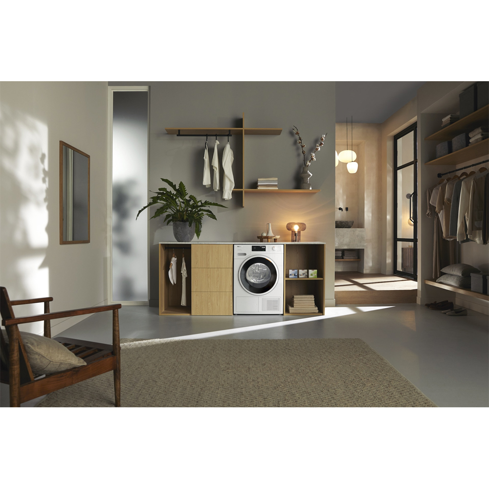 Uscator de rufe MIELE TSH 783 WP EcoSpeed, Pompa de caldura, 9 kg, 12 programe, Clasa C, Wi-Fi, alb