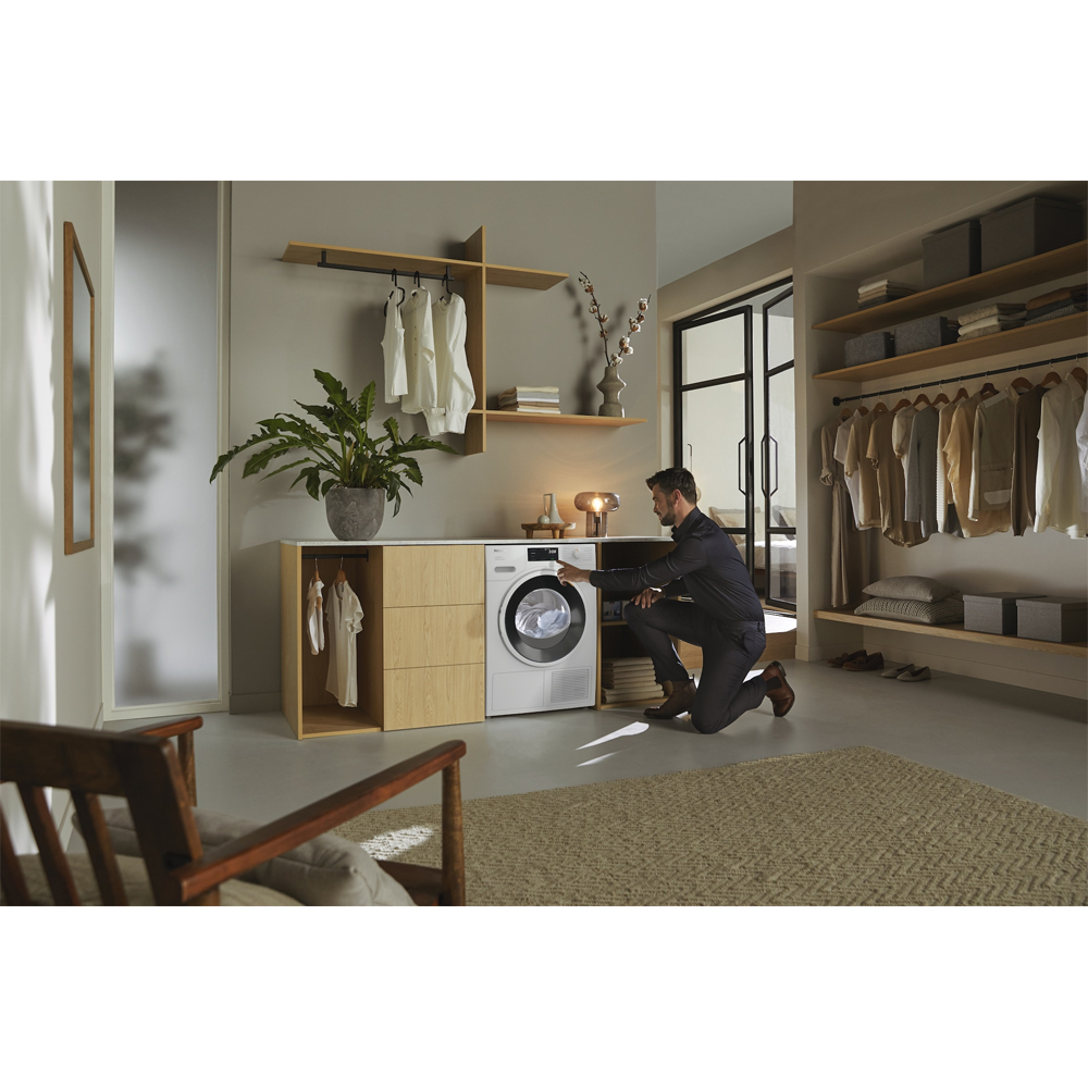 Uscator de rufe MIELE TSH 783 WP EcoSpeed, Pompa de caldura, 9 kg, 12 programe, Clasa C, Wi-Fi, alb
