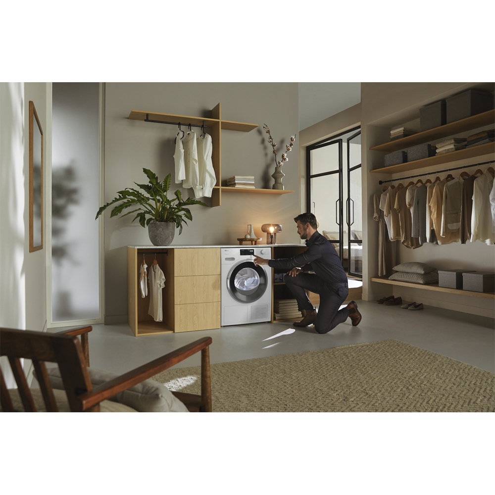 Uscator de rufe MIELE TWH 780 WP EcoSpeed, Pompa de caldura, 9 kg, 12 programe, Clasa C, Wi-Fi, alb