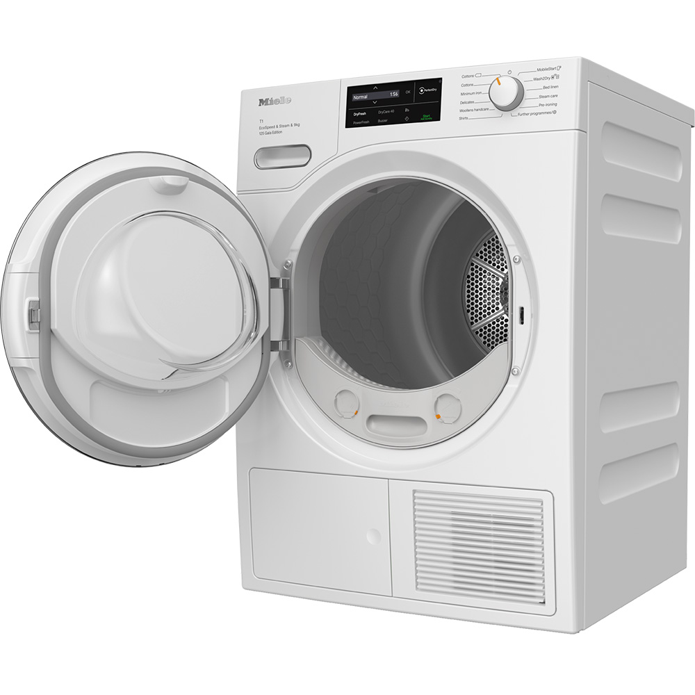 Uscator de rufe MIELE TWL 680 WP 125 Gala Edition, Pompa de caldura, 9 kg, 12 programe, Clasa C, alb